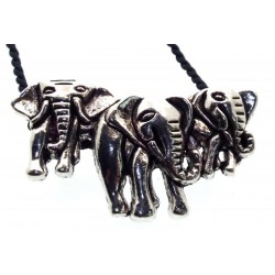 Pewter Elephant Herd Pendant